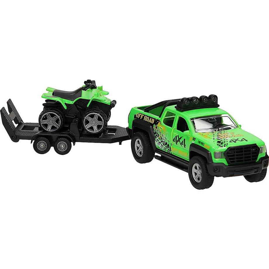 Kids Globe Farming  Traffic SUV mit Anhänger und Quad 