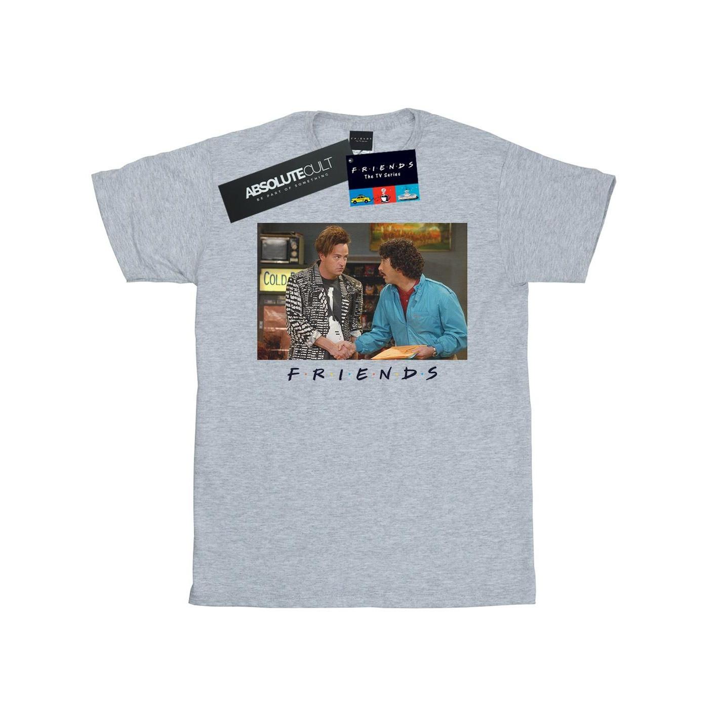 Image of Ross And Chandler Handshake Tshirt Damen Grau M