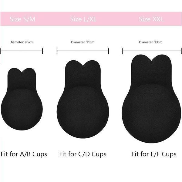 B2X  Reggiseno autoadesivo, Copricapezzoli - S/M Nero 