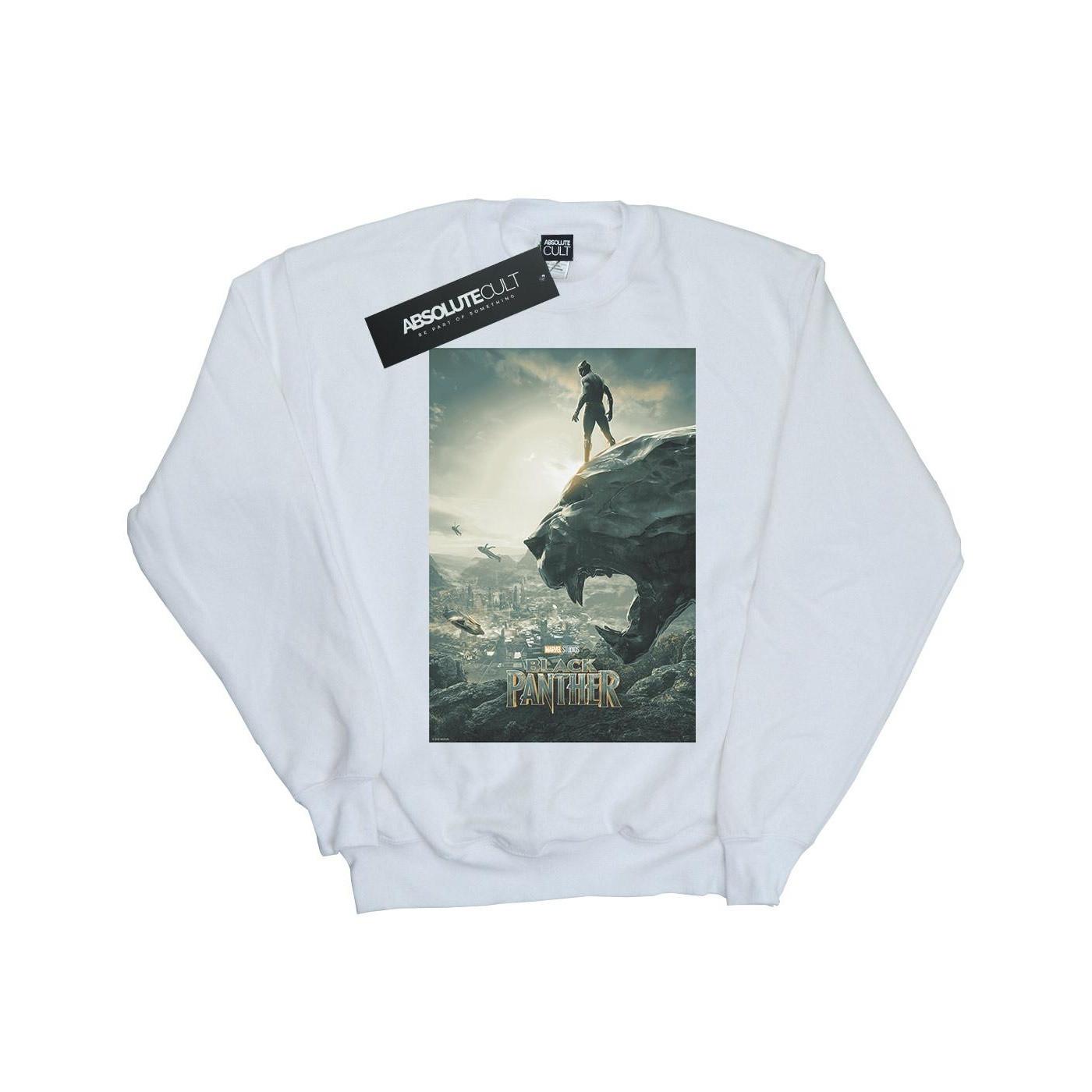 Image of Black Panther Poster Sweatshirt Jungen Weiss 152-158
