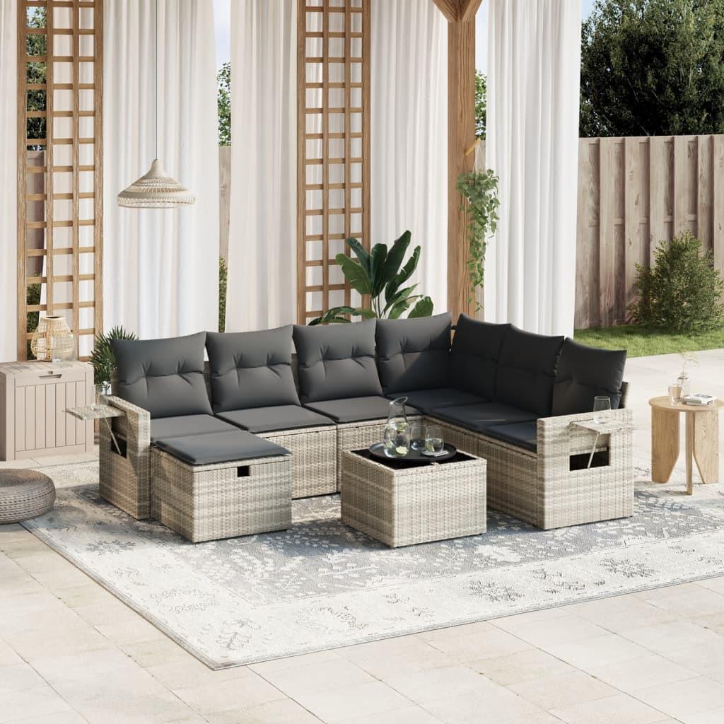 VidaXL set divano da giardino Polirattan  