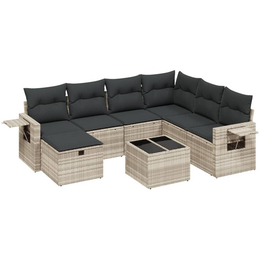 set divano da giardino Polirattan