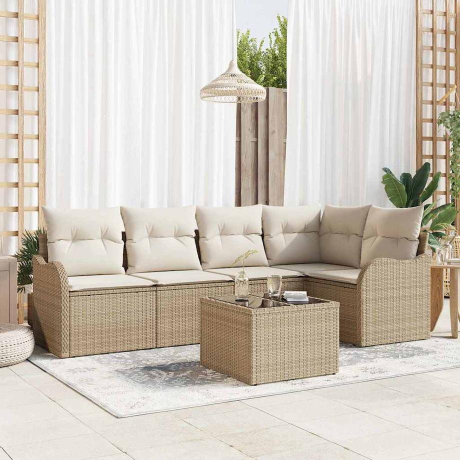VidaXL Set di divani modulari Polyrattan  