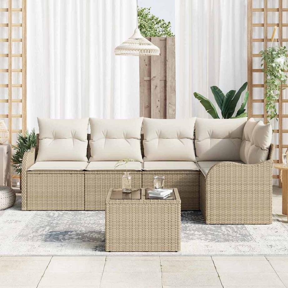VidaXL Set di divani modulari Polyrattan  