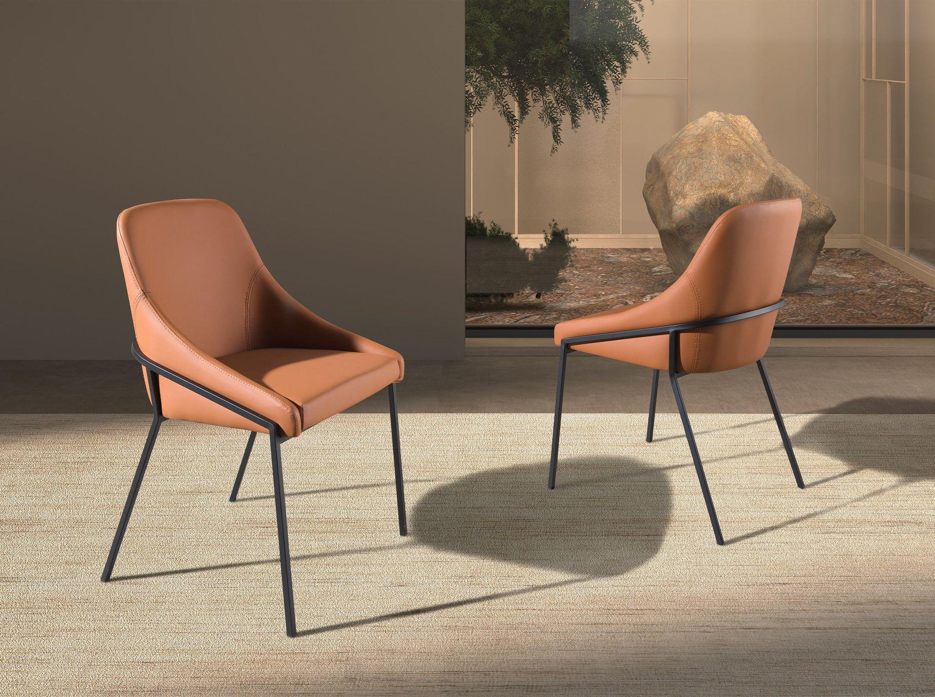 ANGEL CERDA Sedia in similpelle arancione  