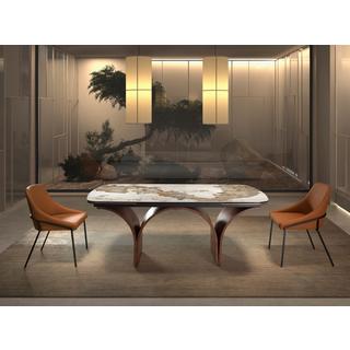 ANGEL CERDA Sedia in similpelle arancione  