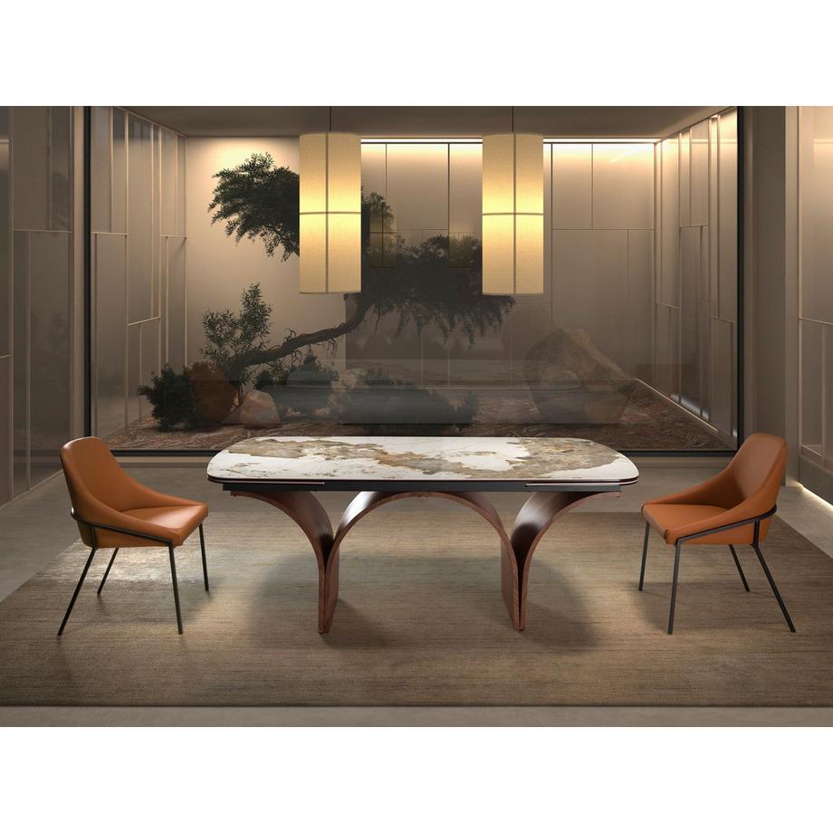 ANGEL CERDA Sedia in similpelle arancione  