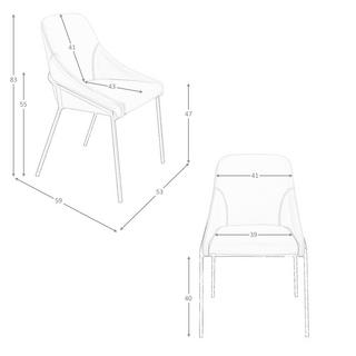 ANGEL CERDA Sedia in similpelle arancione  