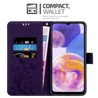 Cadorabo  Hülle für Samsung Galaxy A23 4G  5G Blumen Design Magnetverschluss 