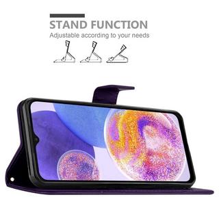 Cadorabo  Hülle für Samsung Galaxy A23 4G  5G Blumen Design Magnetverschluss 