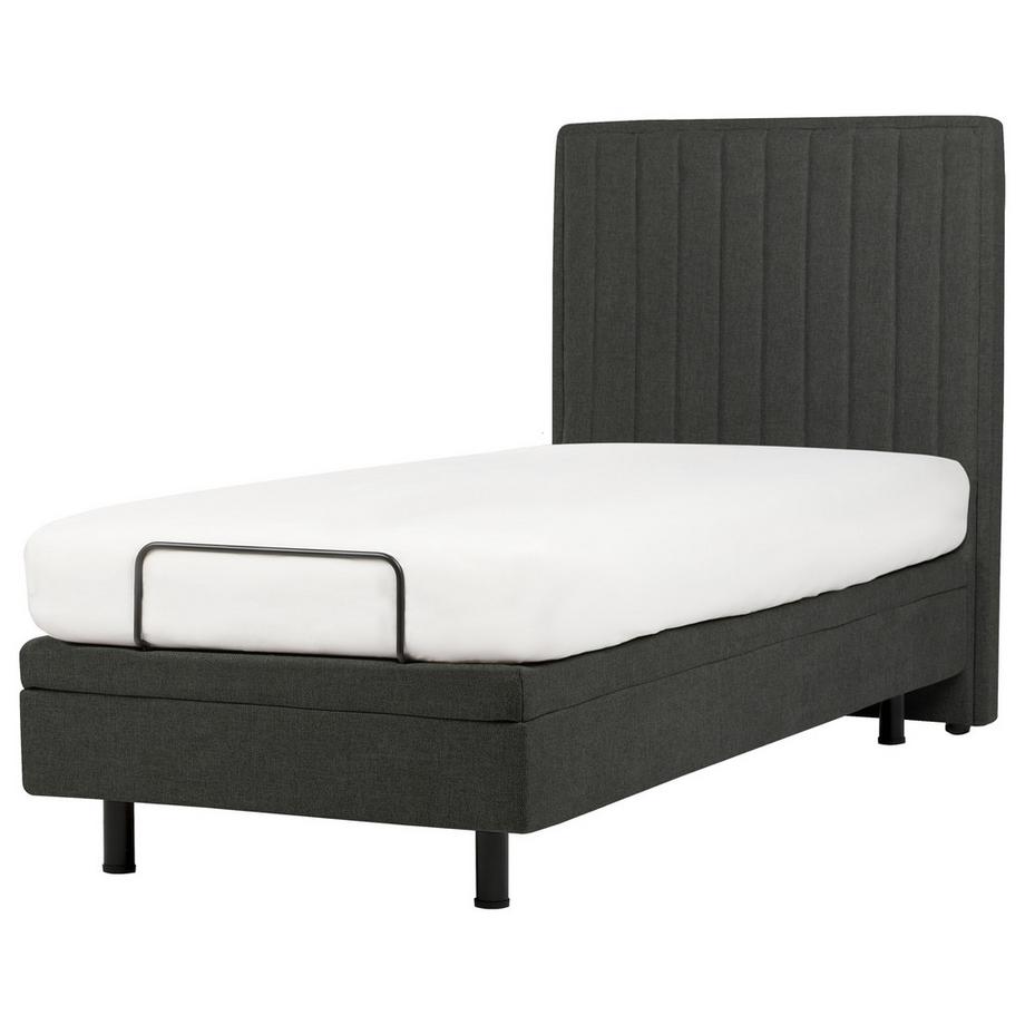 Beliani Bett verstellbar aus Stoff  CASTELLAN  