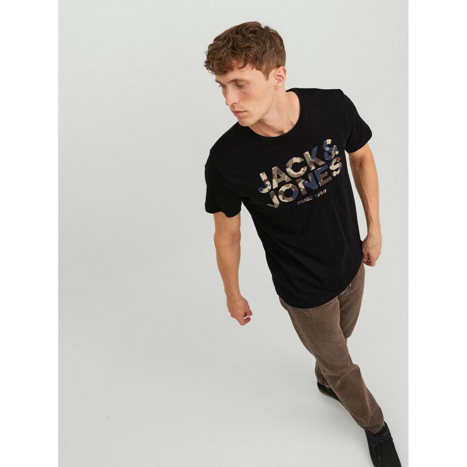 JACK & JONES T-Shirt con Stampa Logo Camouflage  