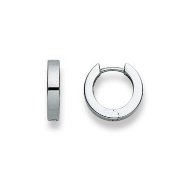 Scharnier-Creolen Weissgold 750, 12mm