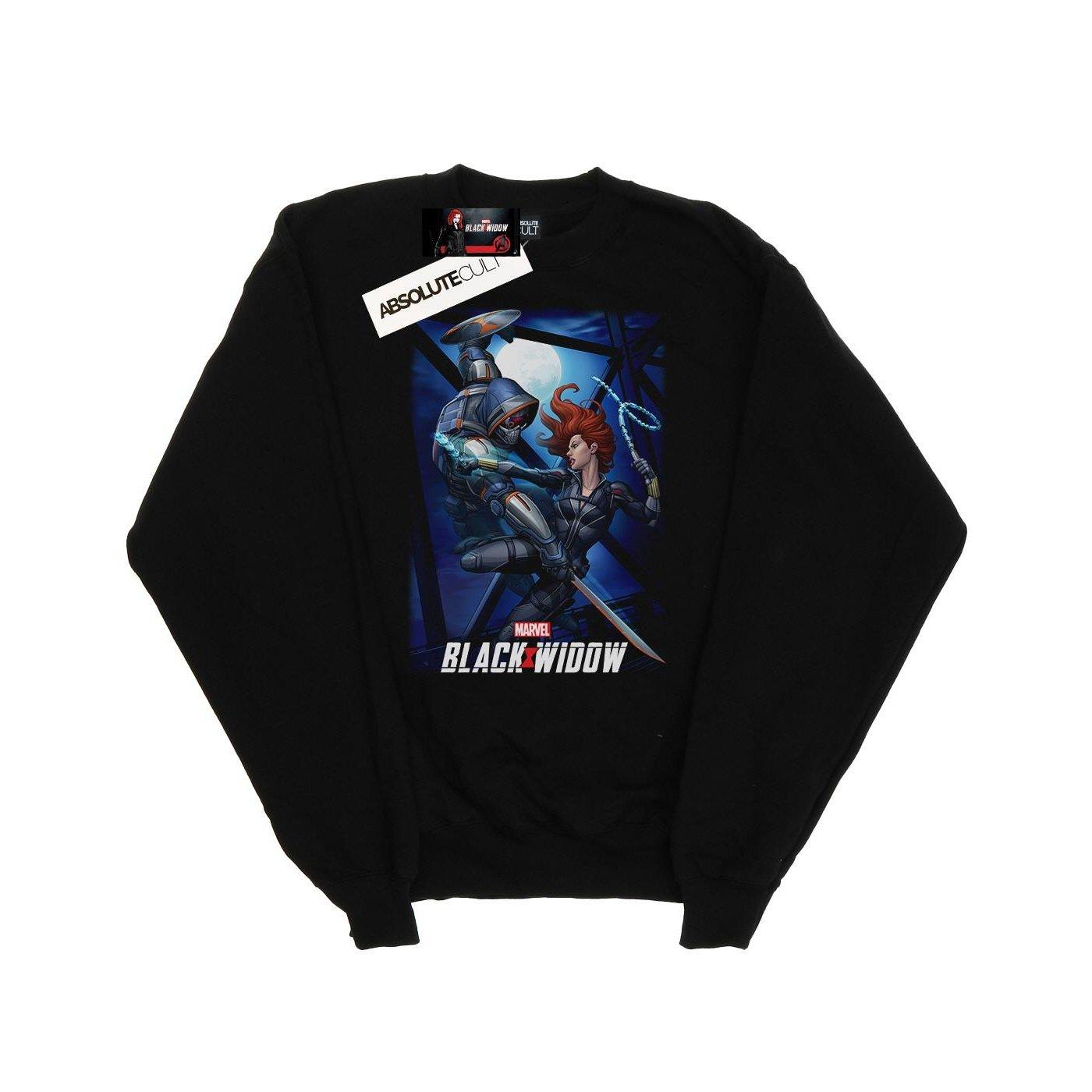 Image of Black Widow Movie Bridge Battle Sweatshirt Damen Schwarz M
