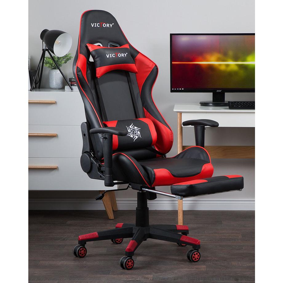 Beliani Siège de gaming en Cuir PU Rétro VICTORY  