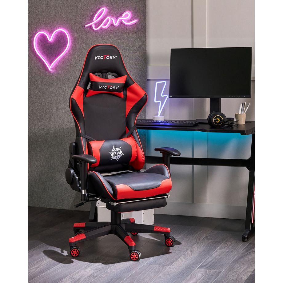 Beliani Siège de gaming en Cuir PU Rétro VICTORY  