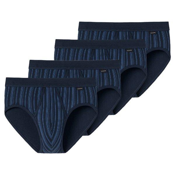 Image of 4er Pack Original Classics Feinripp - Sportslip Mit Eingriff Herren Marine XXL