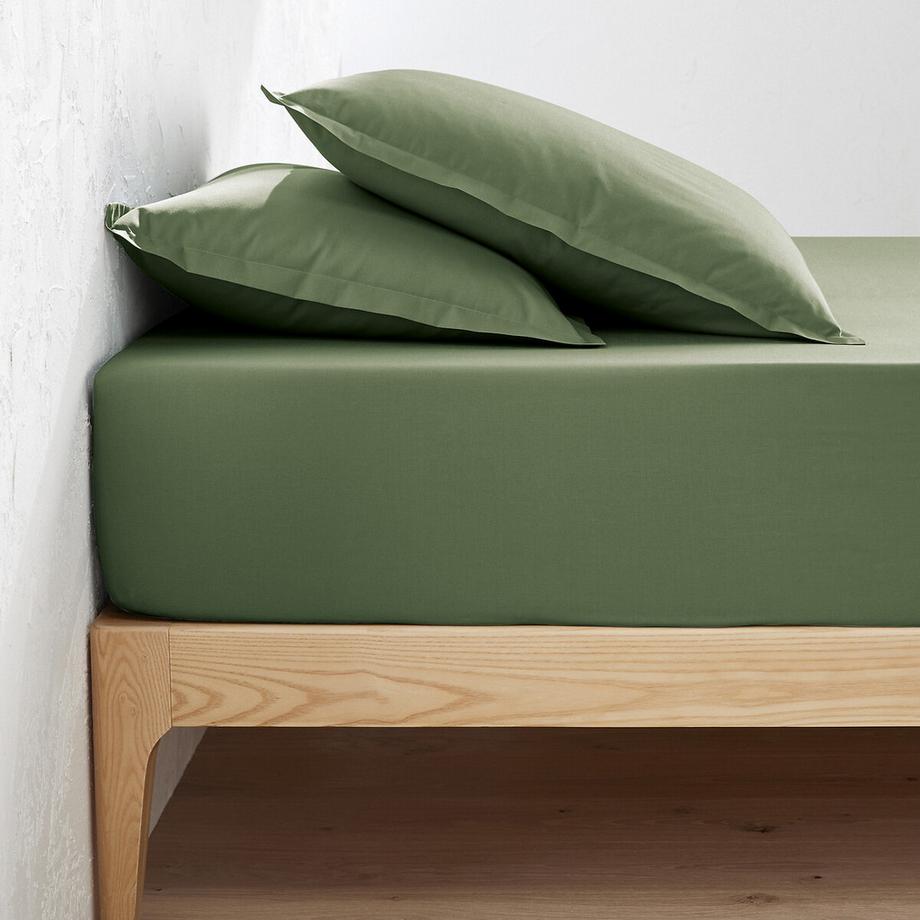 Spannbetttuch aus Baumwollperkal