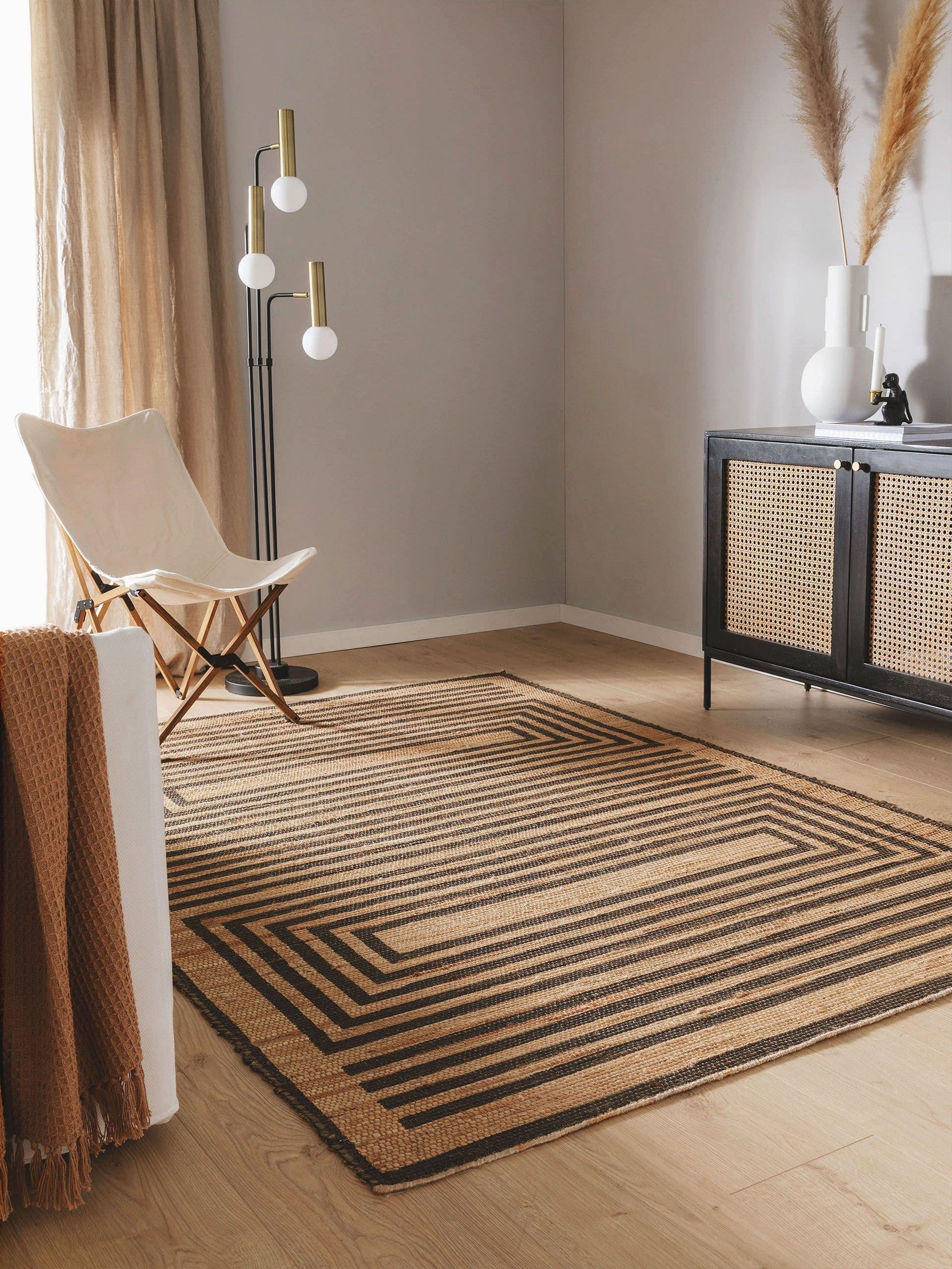 Benuta Tapis de jute Baru Beige/Marron  