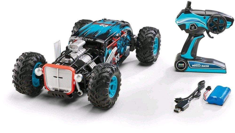 Revell  Hot Rod Muscle Racer Blau-Schwarz 1:12 RC Modellauto Elektro Truggy RtR 2,4 GHz 