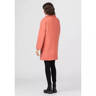 HALLHUBER  O-Shape-Kurzmantel aus recyceltem Wolle-Flanell Corallo