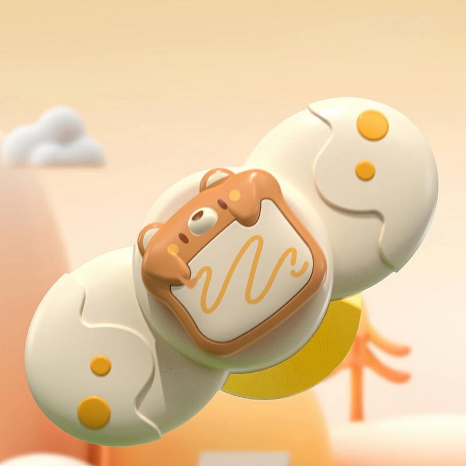 Activity-board  3 Stück Saugnapf drehende Spieluhr Puzzle Spielzeug, Blume drehendes Gyroskop Spaß Bad drehende Spieluhr 