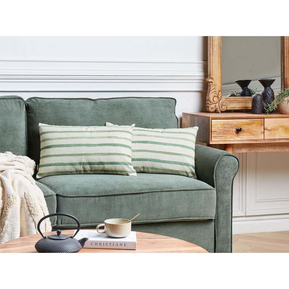 Beliani Dekokissen 2er Set aus Polyester Boho KAFRA  