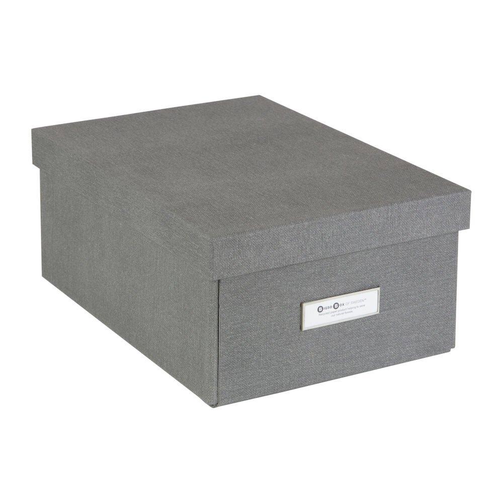 Bigso Box of Sweden KARIN Aufbewahrungsbox   Grau Canvas  