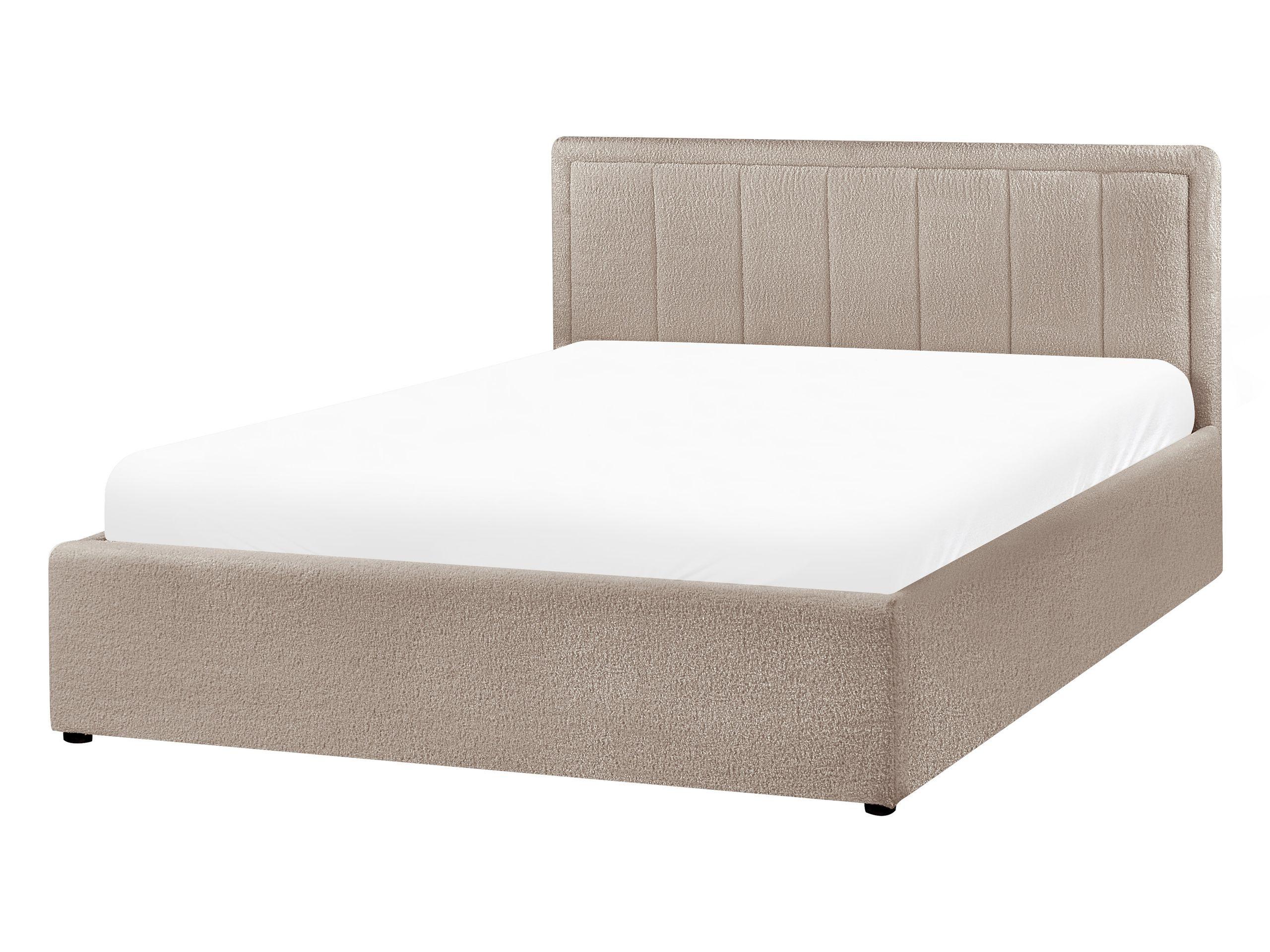 Beliani Letto con ottomano en Bouclé Minimalista MONTLAUR  