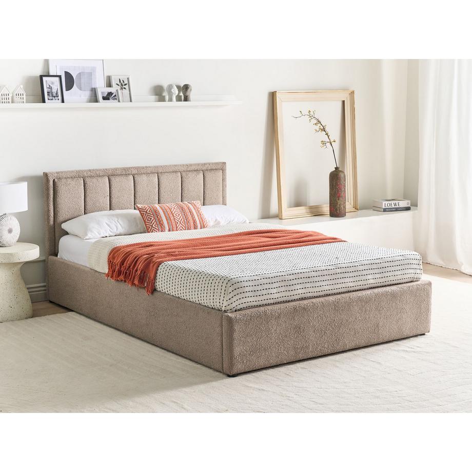 Beliani Lit ottoman en Bouclé  MONTLAUR  