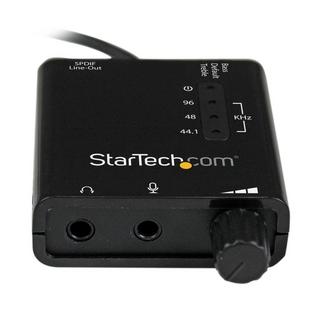 STARTECH.COM  StarTech.com USB Audio Adapter - Externe USB Soundkarte mit SPDIF Digital Audio und Stero Mic - Schwarz 