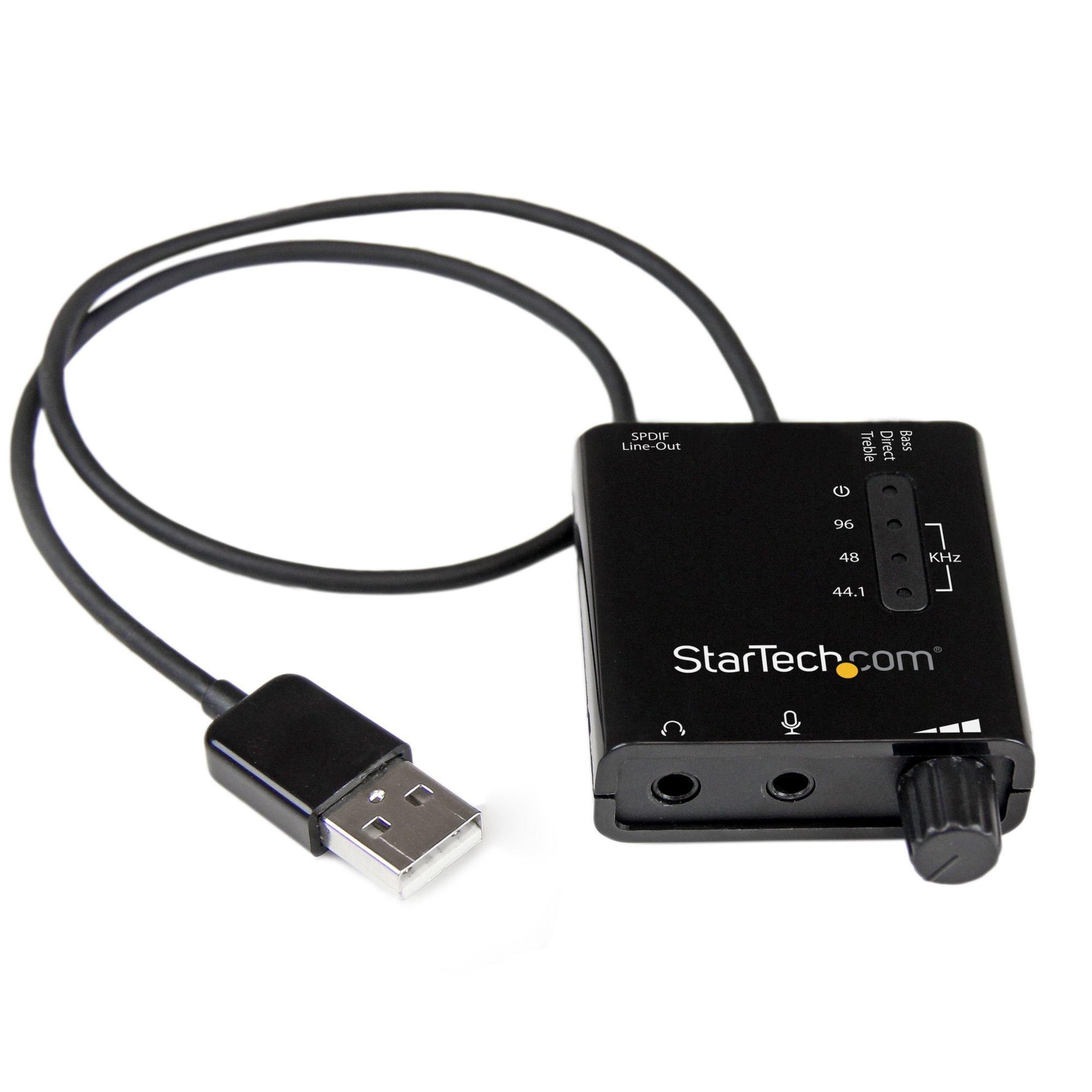 Image of StarTech.com USB Audio Adapter - Externe USB Soundkarte mit SPDIF Digital Audio und Stero Mic - Schwarz