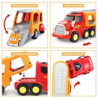 Activity-board  Jouet voiture, camion transporteur 7 en 1 pour les tout-petits avec lumière et musique 