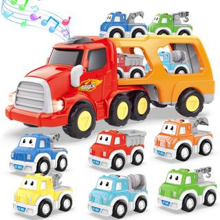 Activity-board  Jouet voiture, camion transporteur 7 en 1 pour les tout-petits avec lumière et musique 