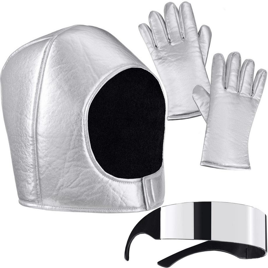 Costume unisexe Casque d'astronaute avec lunettes et gants