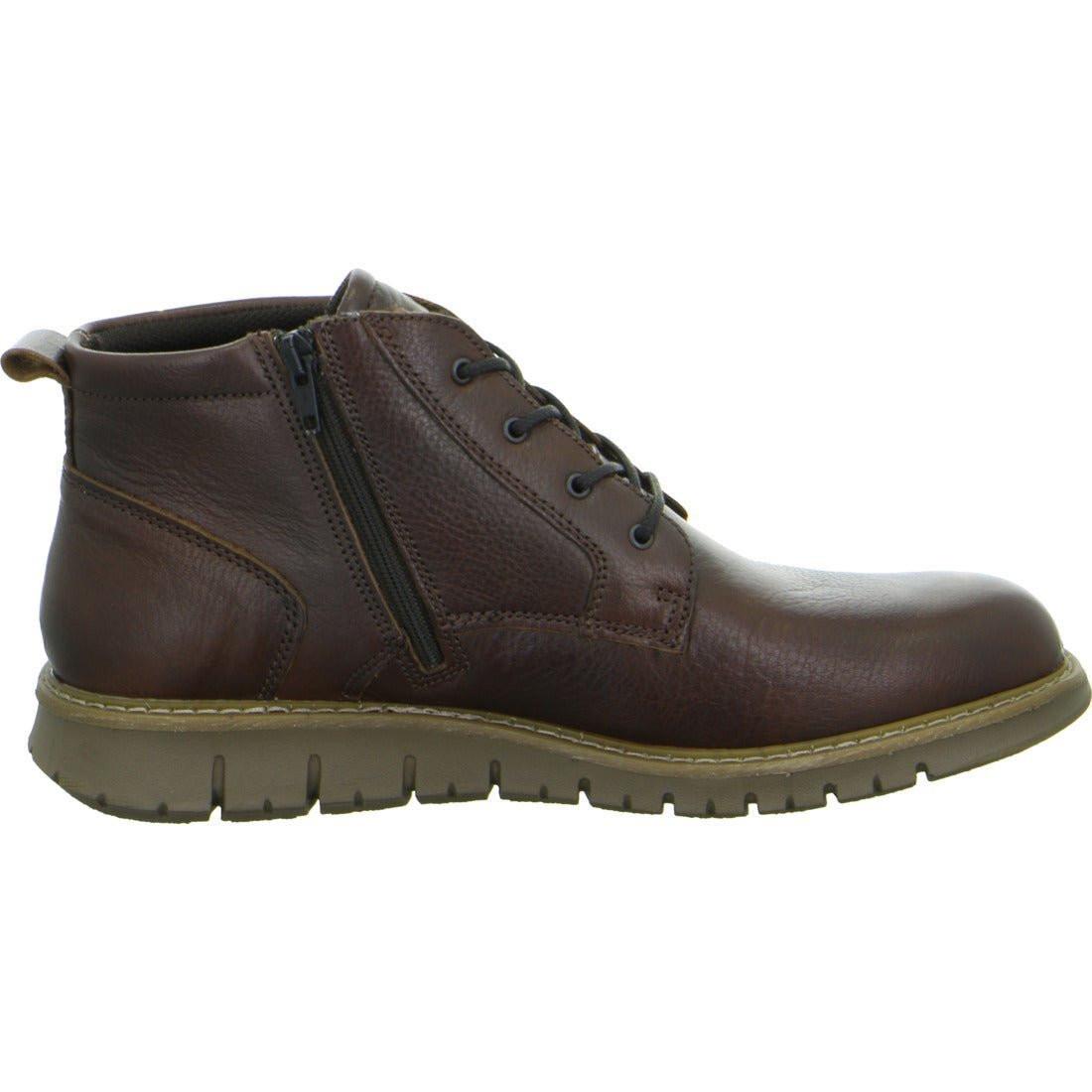 Image of Leandro - Leder Stiefelette Unisex Braun 42