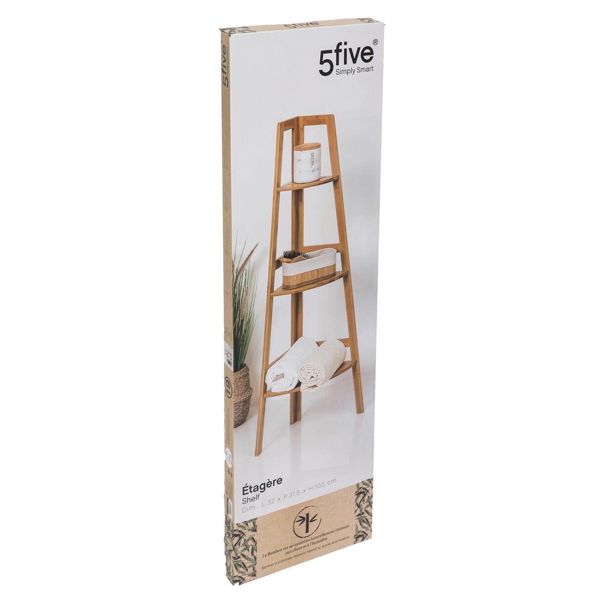 5five Scaffale angolare a 3 livelli - Bambù  