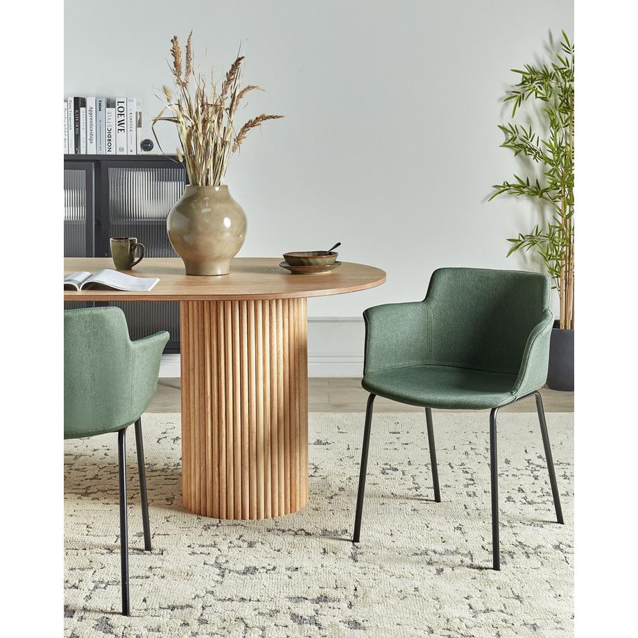 Beliani Set di 2 sedie da pranzo en Tessuto Moderno BELFIELD  