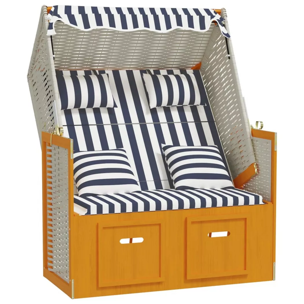 VidaXL - Strandkorb poly-rattan, One Size, Weiss