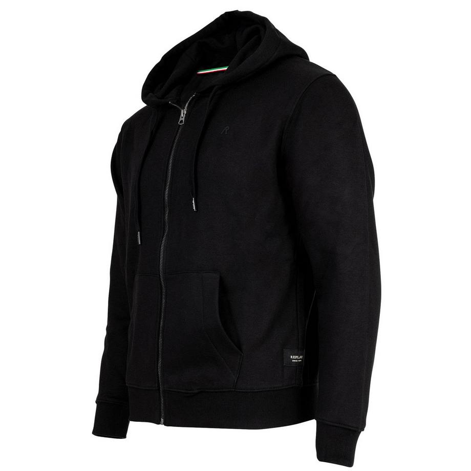 REPLAY Bequem sitzende Brushed Fleece Full Zip Kapuzenjacke  
