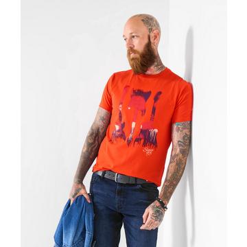 -T-Shirt mit Dreifach-Gitarrengrafik