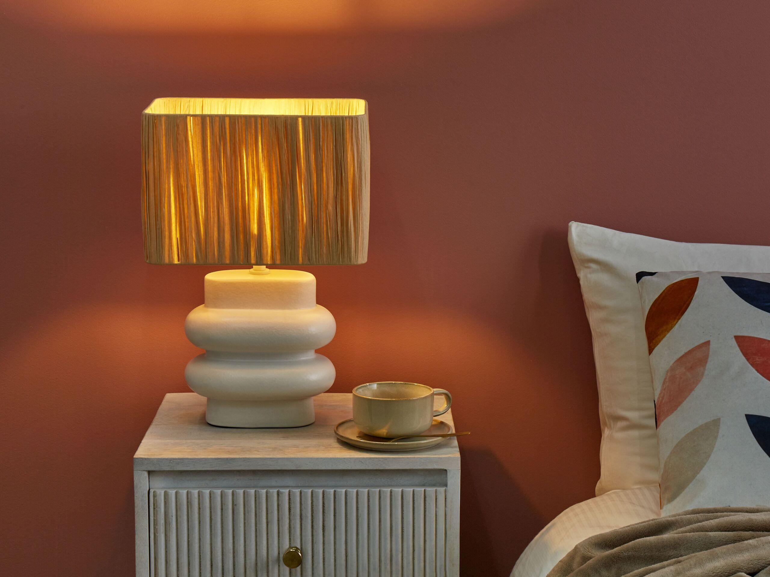 Beliani Lampe à poser en Céramique Boho JUDY  