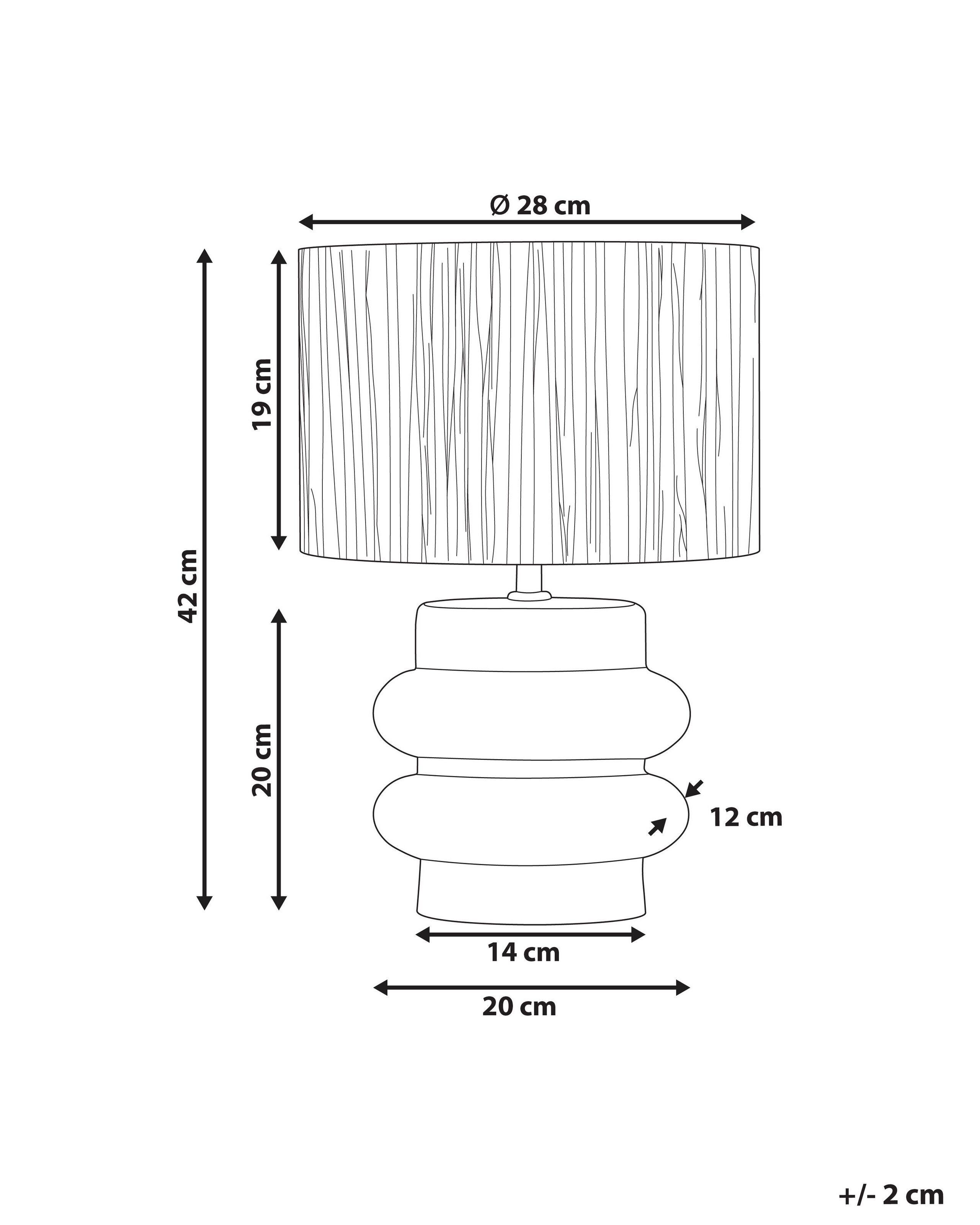 Beliani Lampe à poser en Céramique Boho JUDY  