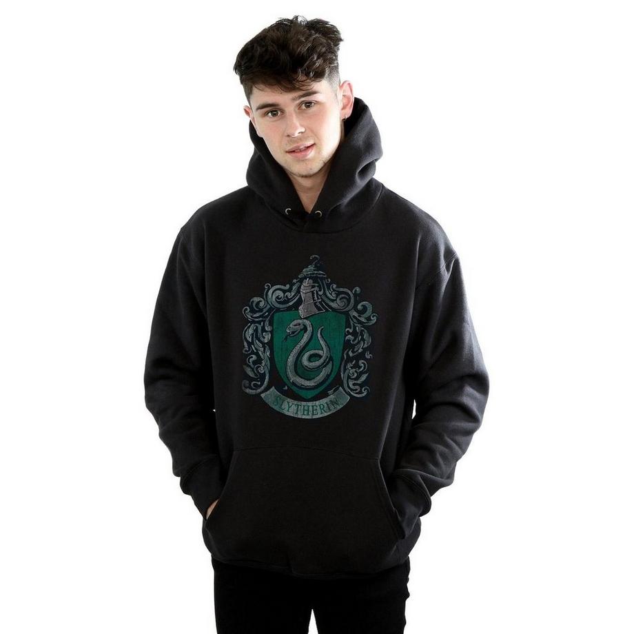HARRY-POTTER Stemma Serpeverde Felpa con Cappuccio  