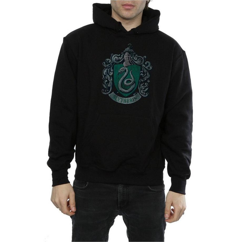 HARRY-POTTER Stemma Serpeverde Felpa con Cappuccio  