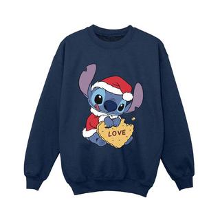 Disney  Lilo And Stitch Christmas Love Biscuit Sweatshirt 