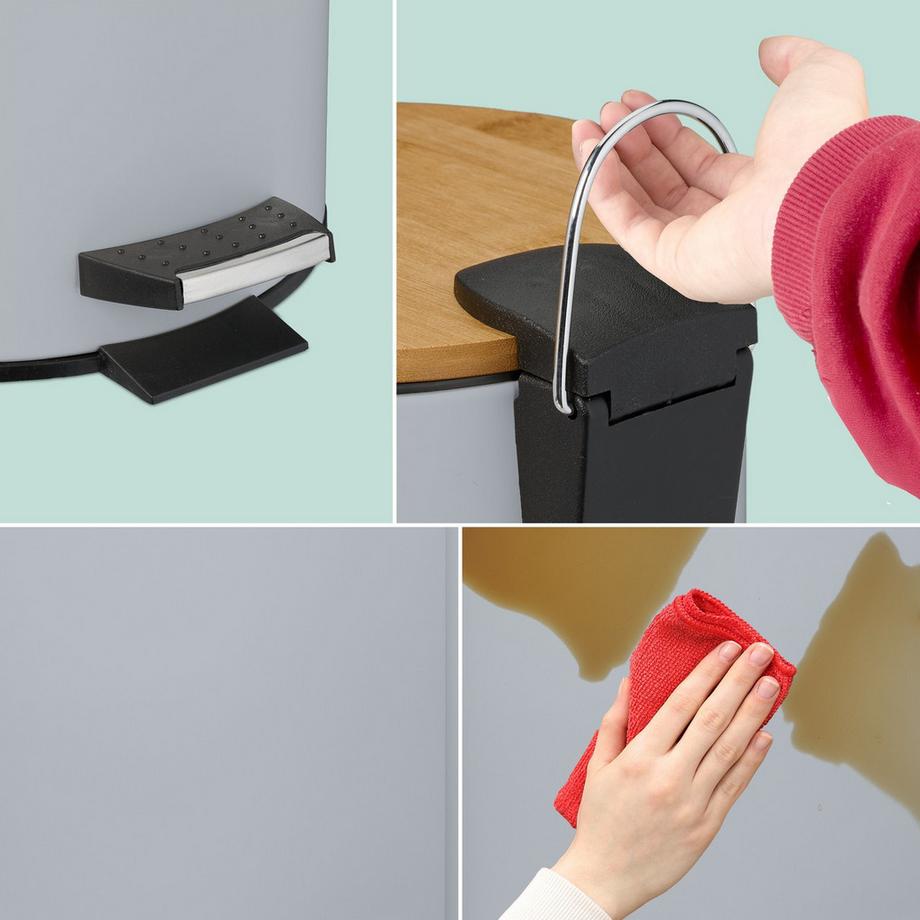 Northix Poubelle à pédale 5L avec sacs  