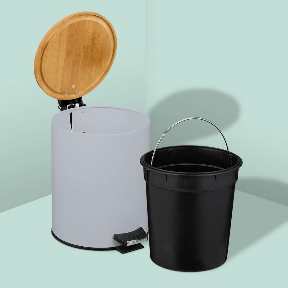 Northix Poubelle à pédale 5L avec sacs  