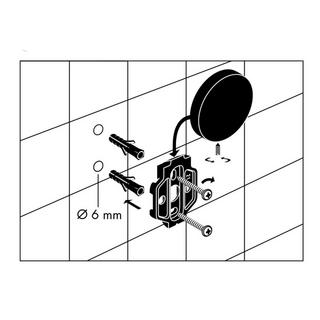 diaqua  Porte-serviette double Sofia chromé 