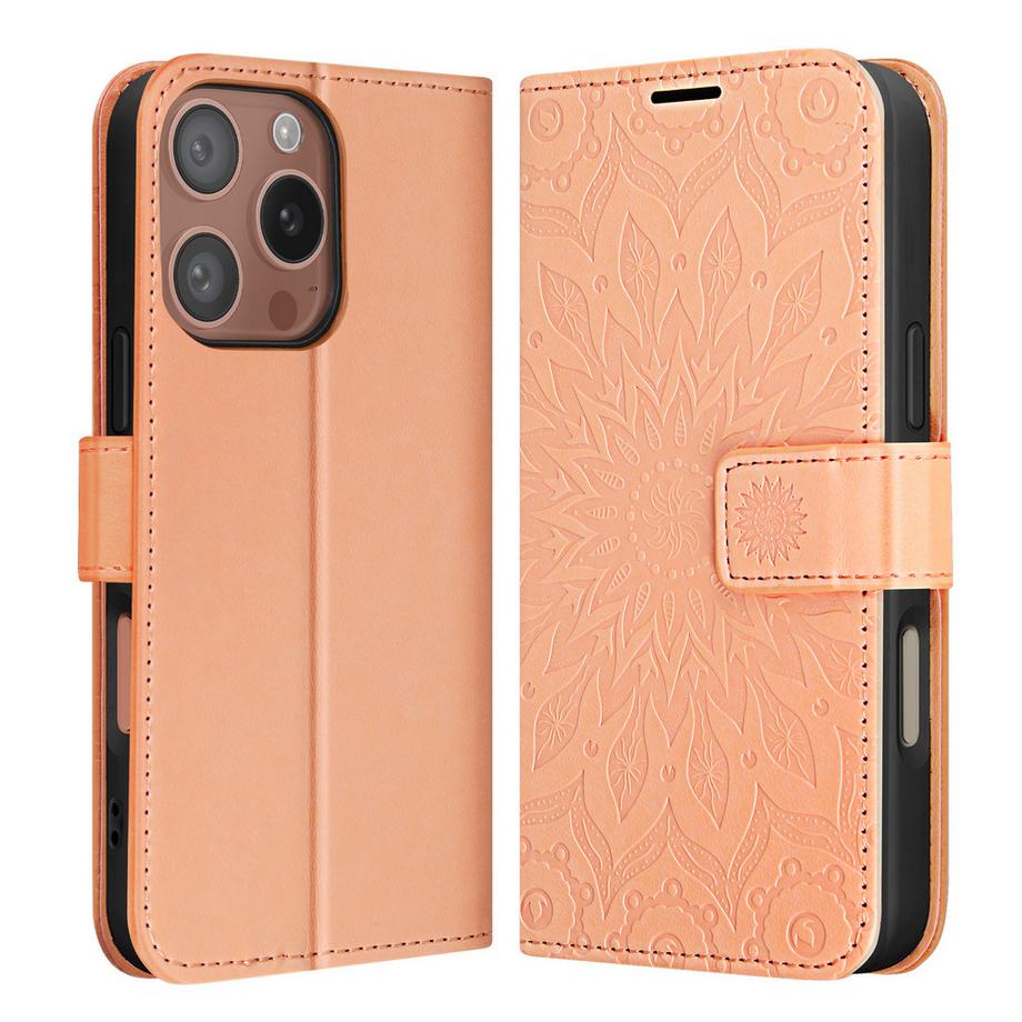 Avizar  Wallet Hülle iPhone 16 Pro Pfirsisch 